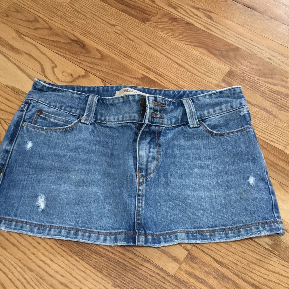 Hollister jean skirt